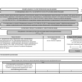 Форма МП (микро)-натура. Сведения о производстве продукции микропредприятием