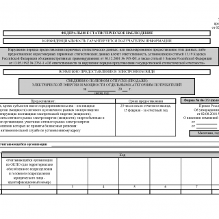 Форма 46-ЭЭ (полезный отпуск). Сведения о полезном отпуске (продаже) электрической энергии и мощности отдельным категориям потребителей