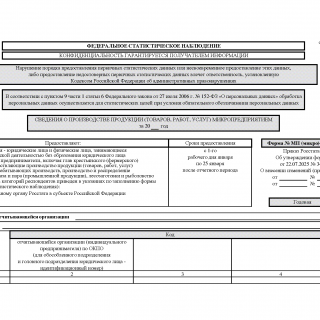 Форма МП (микро)-натура. Сведения о производстве продукции микропредприятием 2025