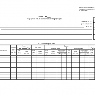 Форма СП-38. Отчет о продаже сельскохозяйственной продукции