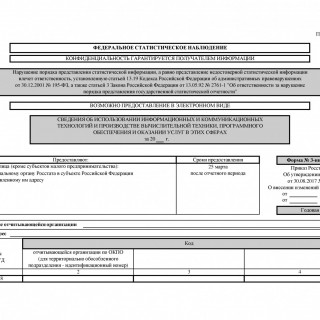 Форма 3-информ. Сведения об использовании информационных и коммуникационных технологий и производстве вычислительной техники, программного обеспечения и оказании услуг в этих сферах