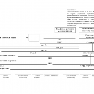 Приходный кассовый ордер банка (форма 0402008) Приходный кассовый ордер банка (форма 0402008)
