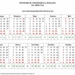 Производственный календарь на 2020 год и нормы времени при пятидневной рабочей неделе