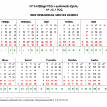 Производственный календарь на 2021 год для пятидневной рабочей недели